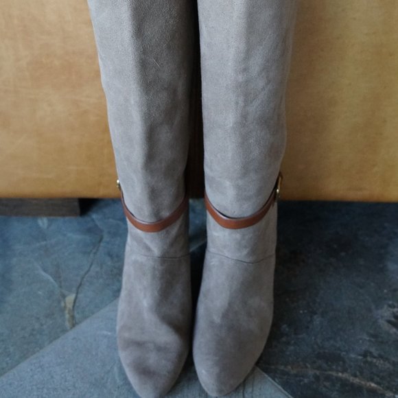 Coach Ash Heel Boot Tall Suede Slouch Boots. - Picture 4 of 12